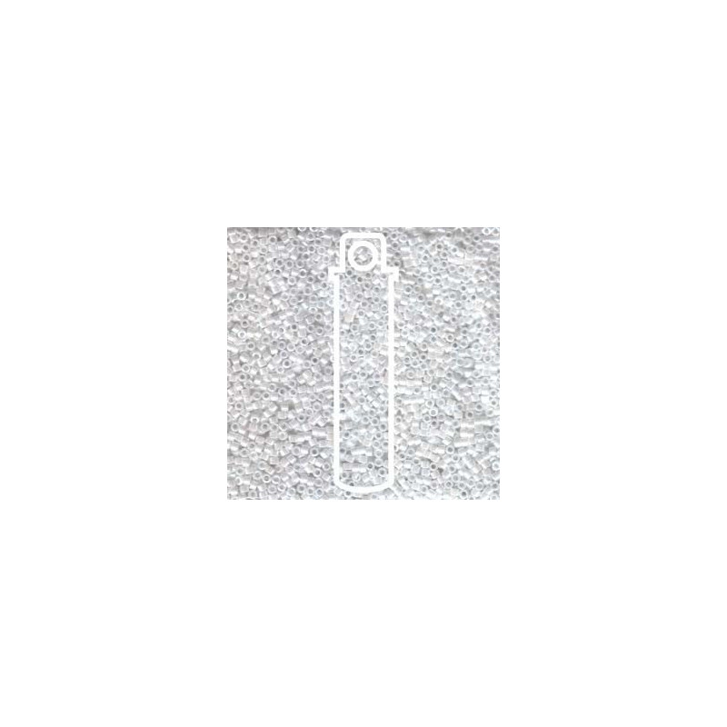 TUBO MIYUKI DELICA 11/0 Nº201 (7,2gr) OPAQUE WHITE PEARL CEYLON